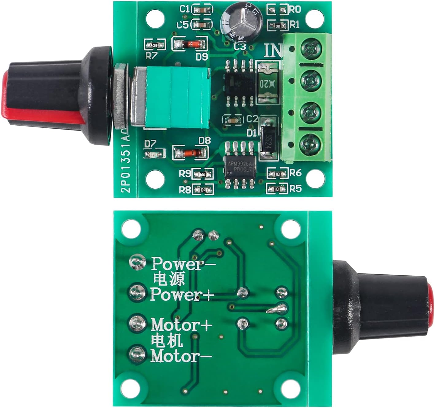 Controlador velocidad motor CC PWM 1.8-12V 2A 30W