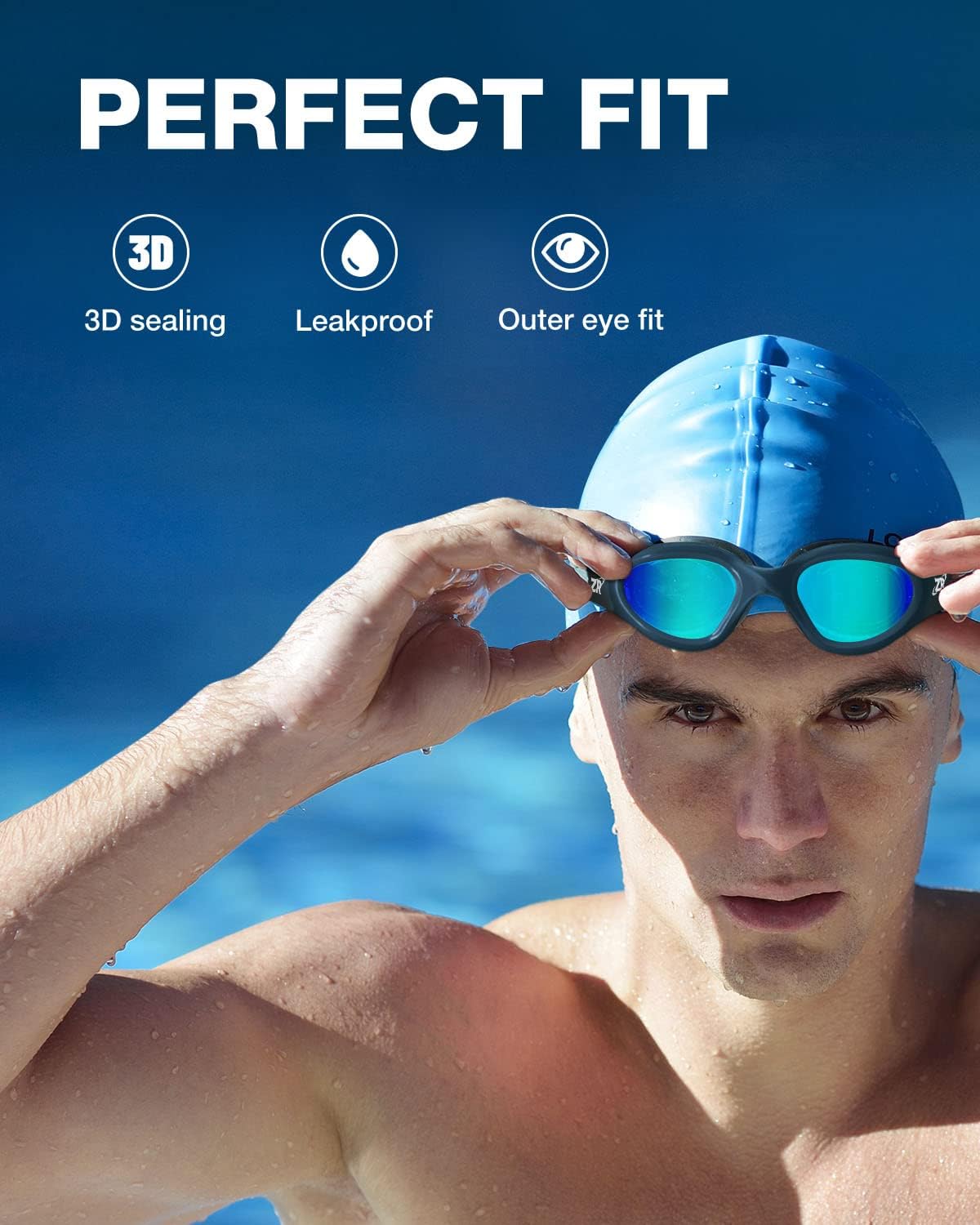 Gafas natación polarizadas unisex mujer adulta anti UV
