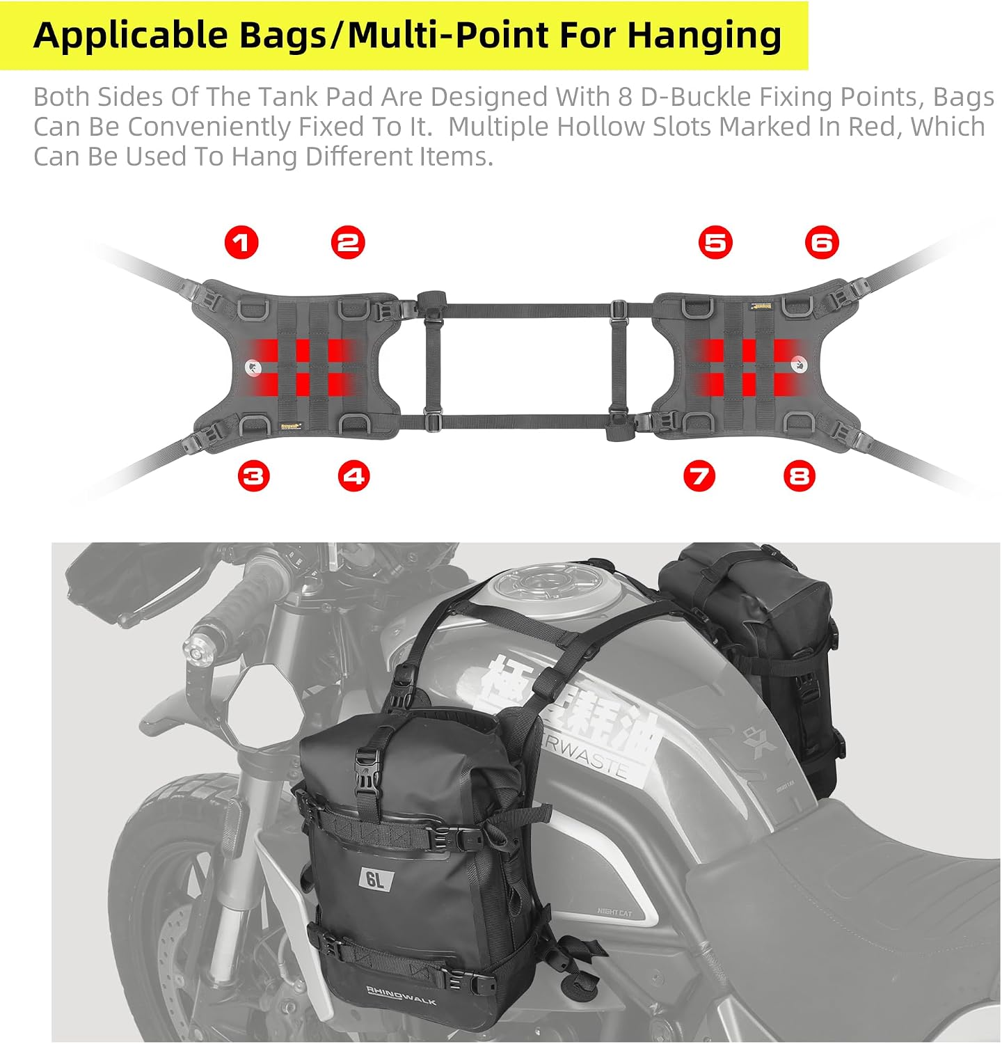 Base bolsa trasera motocicleta soporte universal