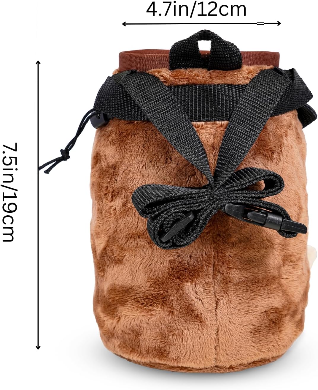 Bolsa tiza escalada con cinturón soporte cepillo mosquetón