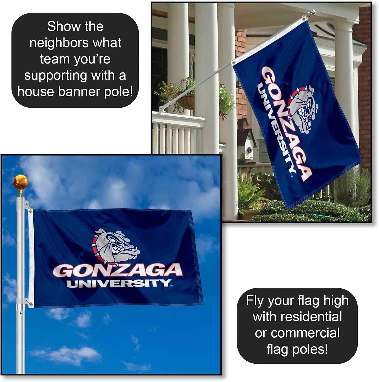 Bandera Gonzaga Bulldogs Wordmark