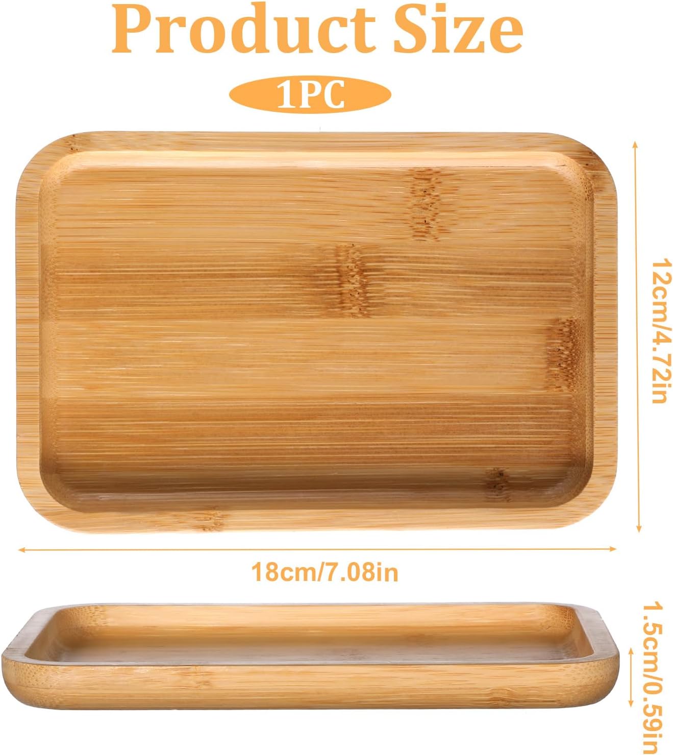 Soporte cuchara madera 7.1pulg con pies antiderrap