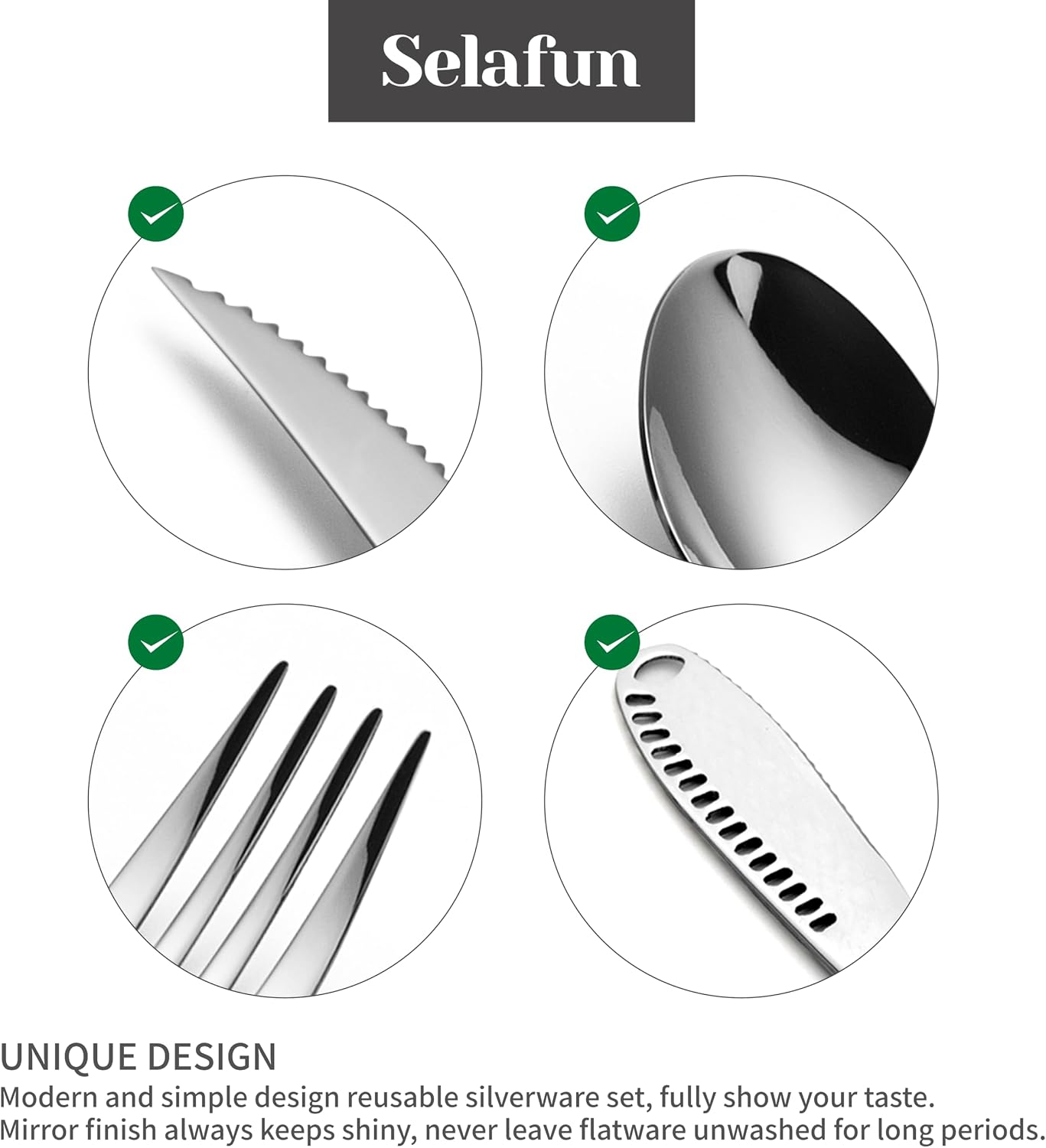 Set 5 Pzas Cubiertos Acero Inox Reutilizables Viaje