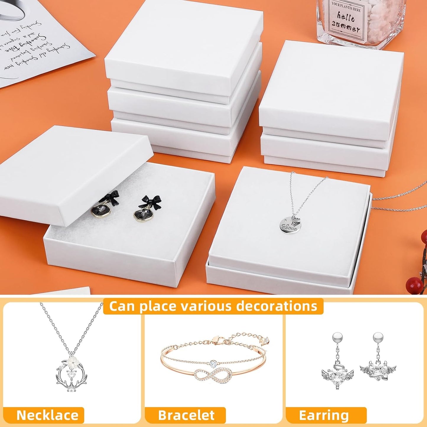 Caja regalo joyería 20 pzas con tapas