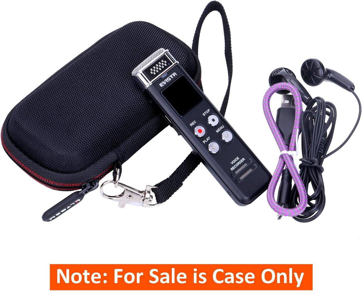 Funda grabadora voz activada por voz 4.1x2.1x0.7 negrogris