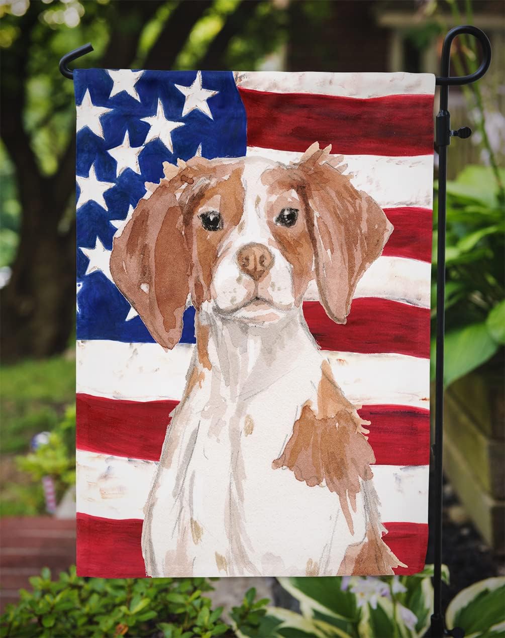 Bandera Bretaña Spaniel para buzón patio decorativa