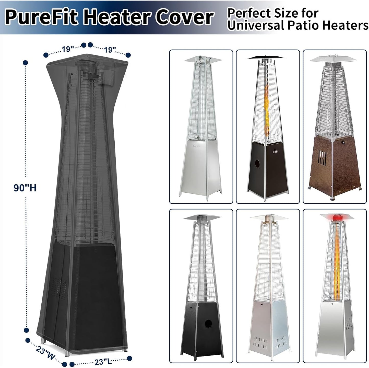 Fundas impermeables calentador patio con cremallera resistente
