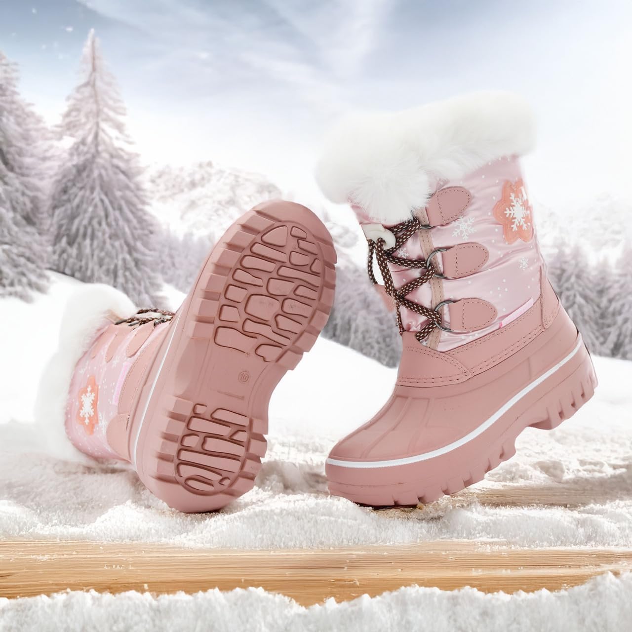 Botas iluminadas para niños invierno