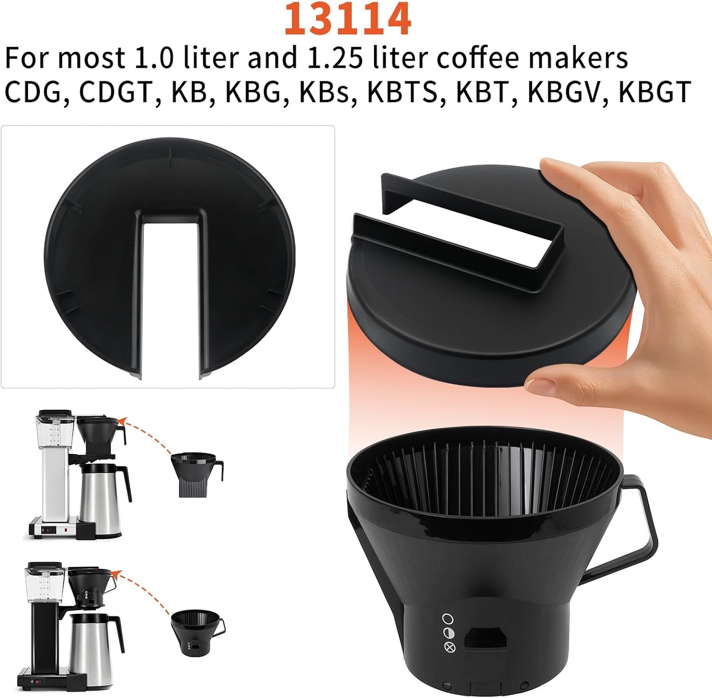 Tapa cesta café Technivorm 13114 repuesto KBG KBS