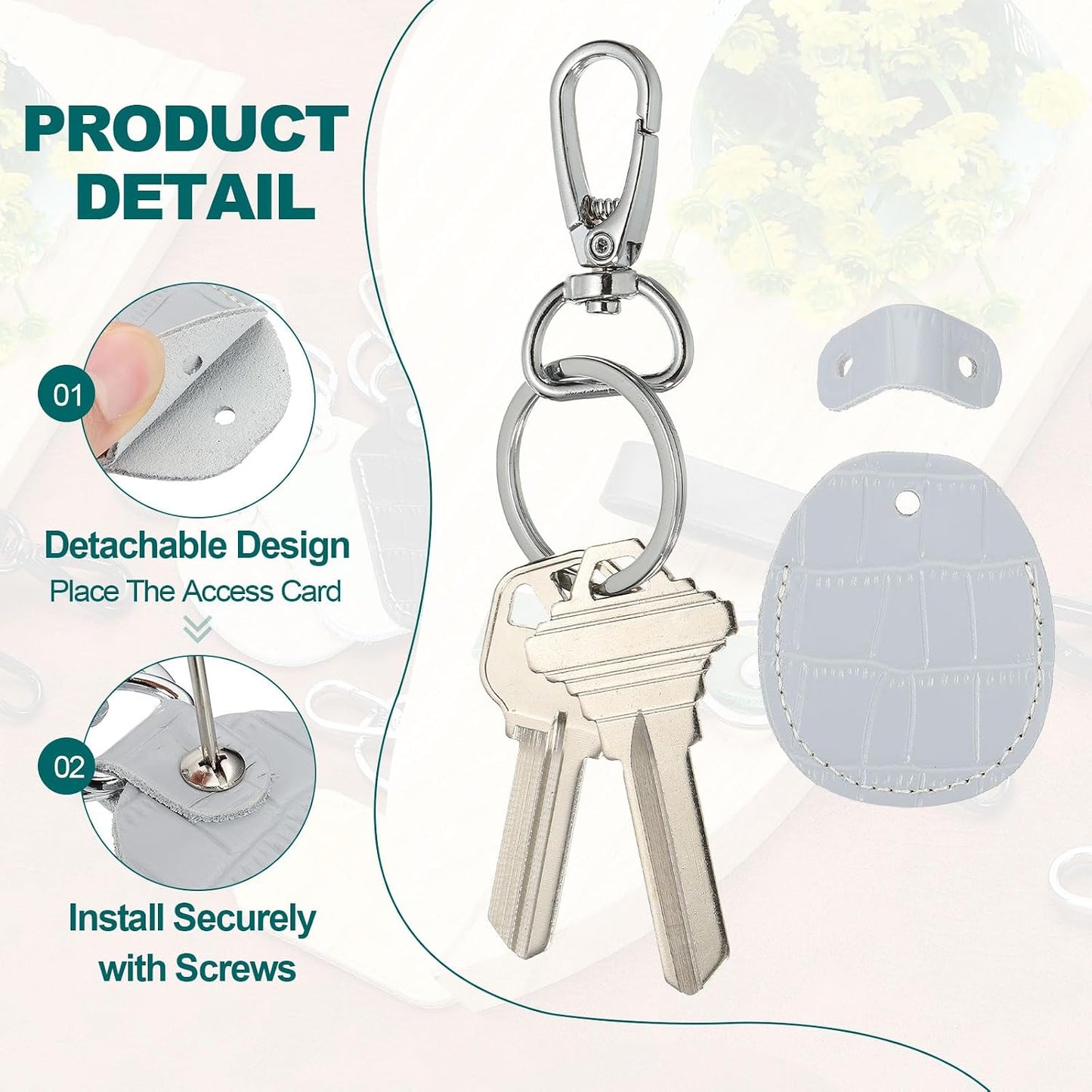 Llavero cuero funda RFID protector aire