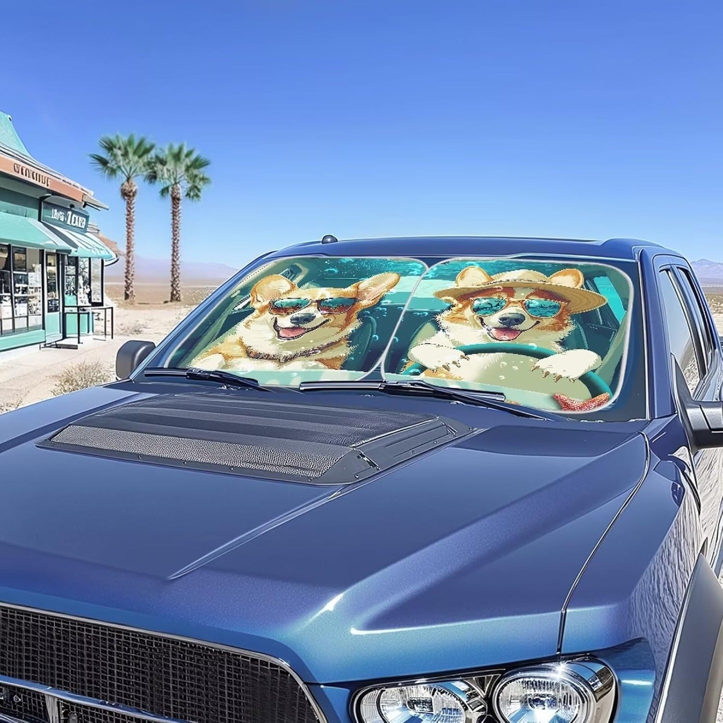 2 Parasoles Corgi para parabrisas auto reflejan UV y calor