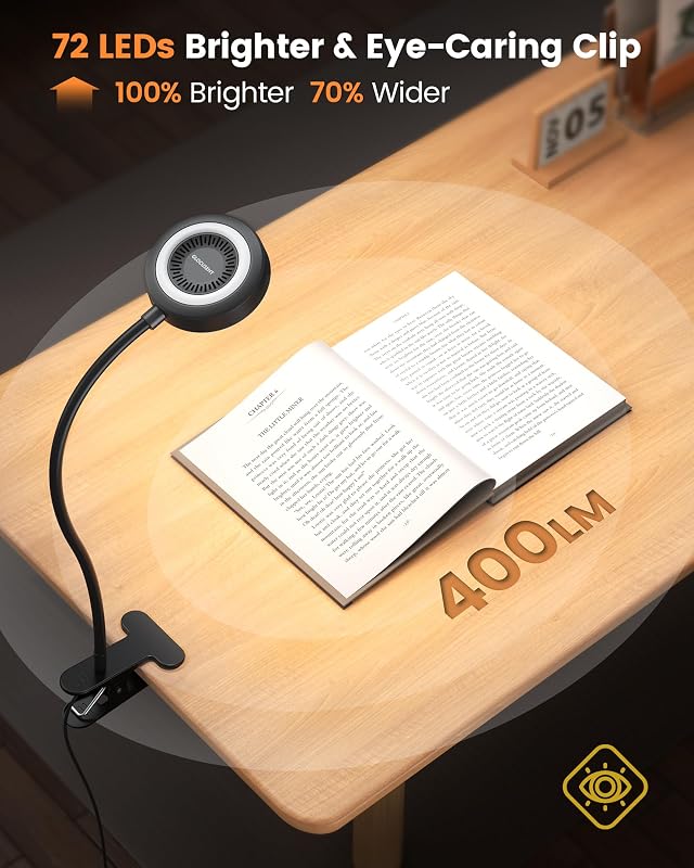 Lámpara cama 72 LED anillo ámbar 3 colores 5 niveles