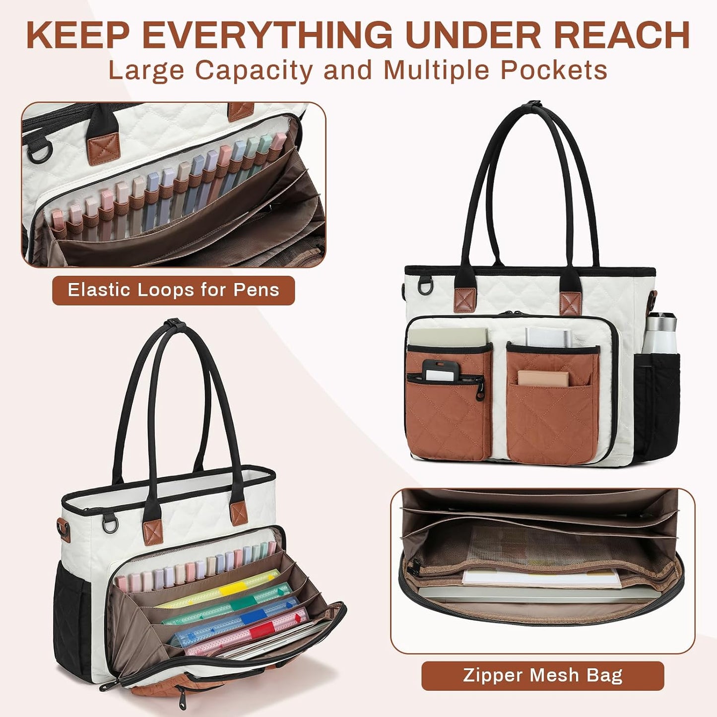 Bolso lona profesora con bolsillo 15.6pulg