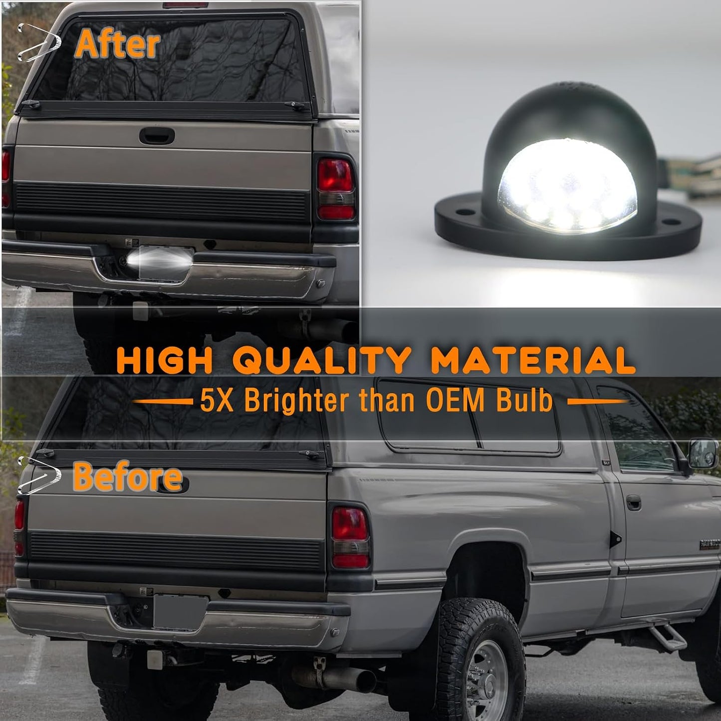 Luz LED matrícula Dodge Ram 6000K 2 Unidades