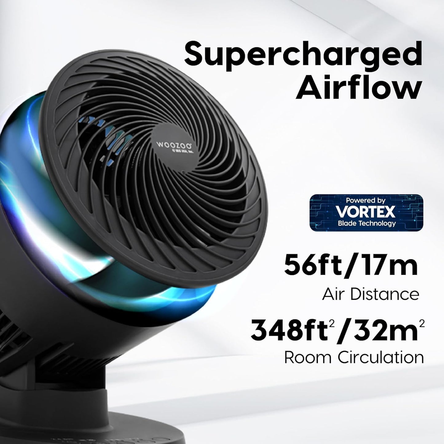 Ventilador circulador 3 velocidades silencioso dormitorio