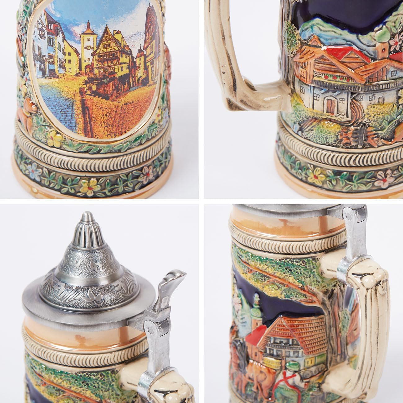 Taza Viking Tankard con Tapa 0.6L para Hombres