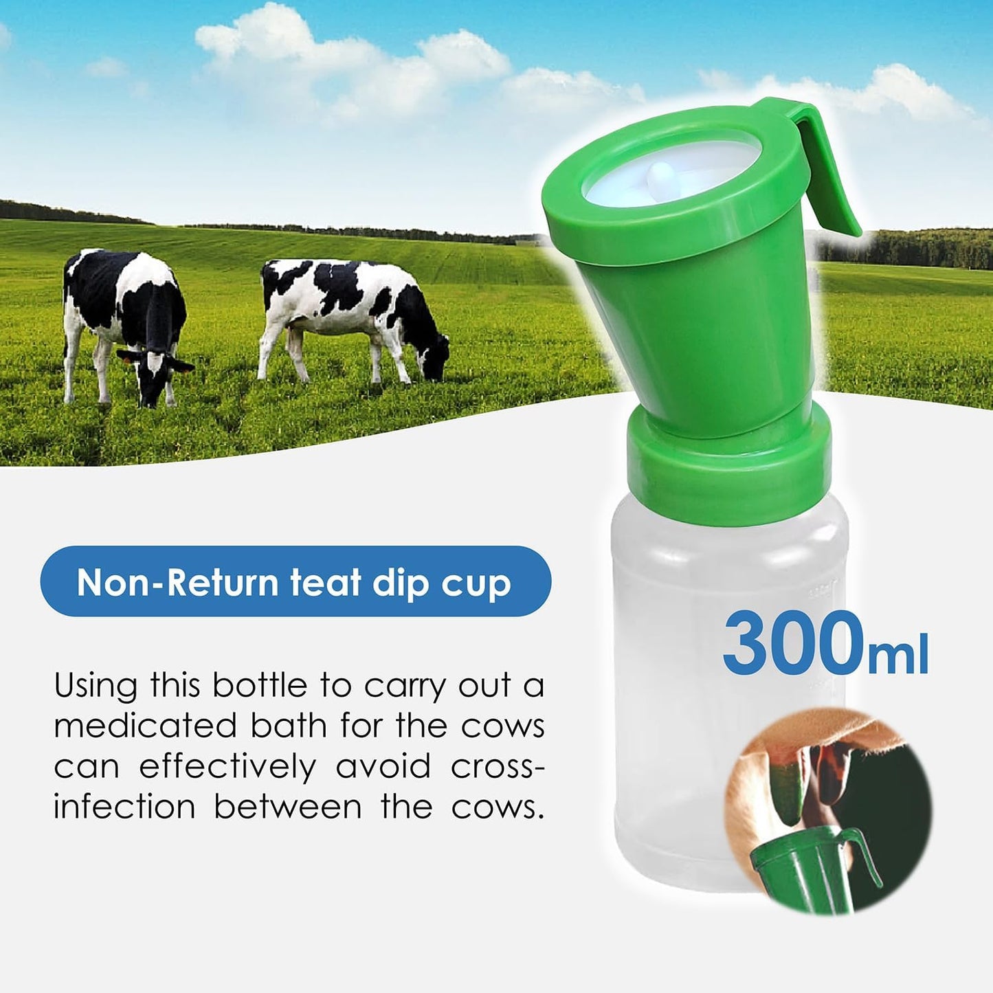 2 Tazas Inmersión para Tetinas 10oz Verde y Transparente