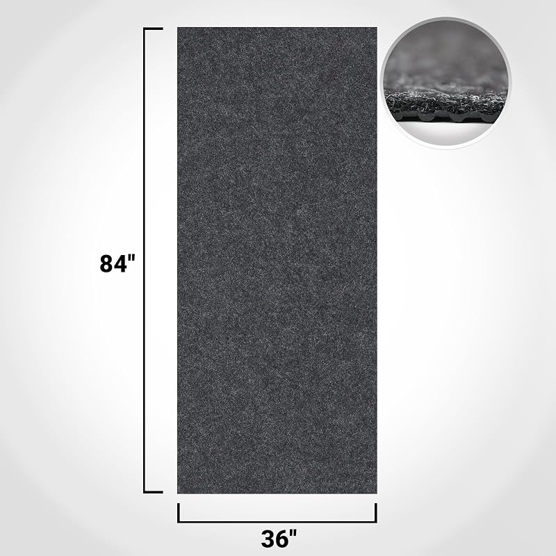 Tapete garaje 36x84pulg absorbente derrames aceite gris