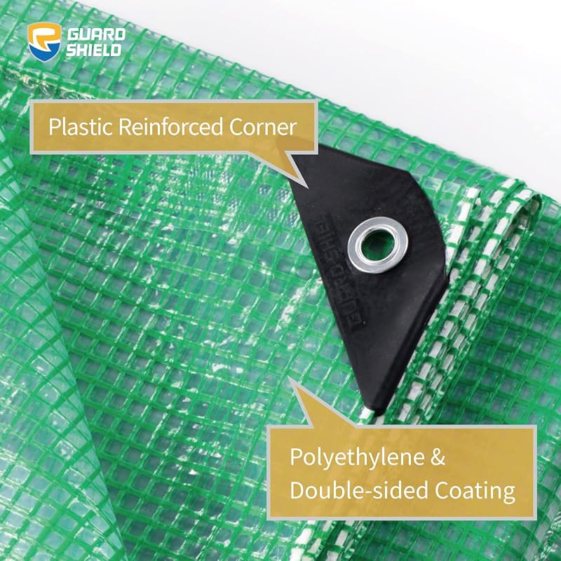 Lona verde transparente 6x8ft impermeable UV resistente