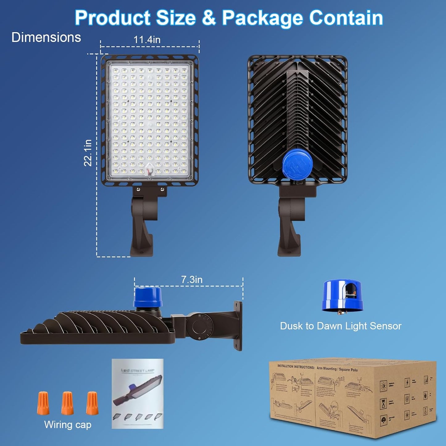 Luz LED estacionamiento exterior IP65 5000K
