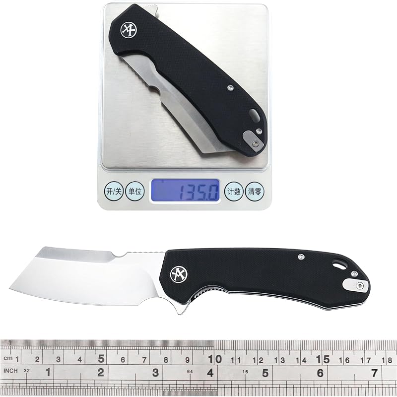 Cuchillo plegable FK058 acero D2 mango G10 EDC negro