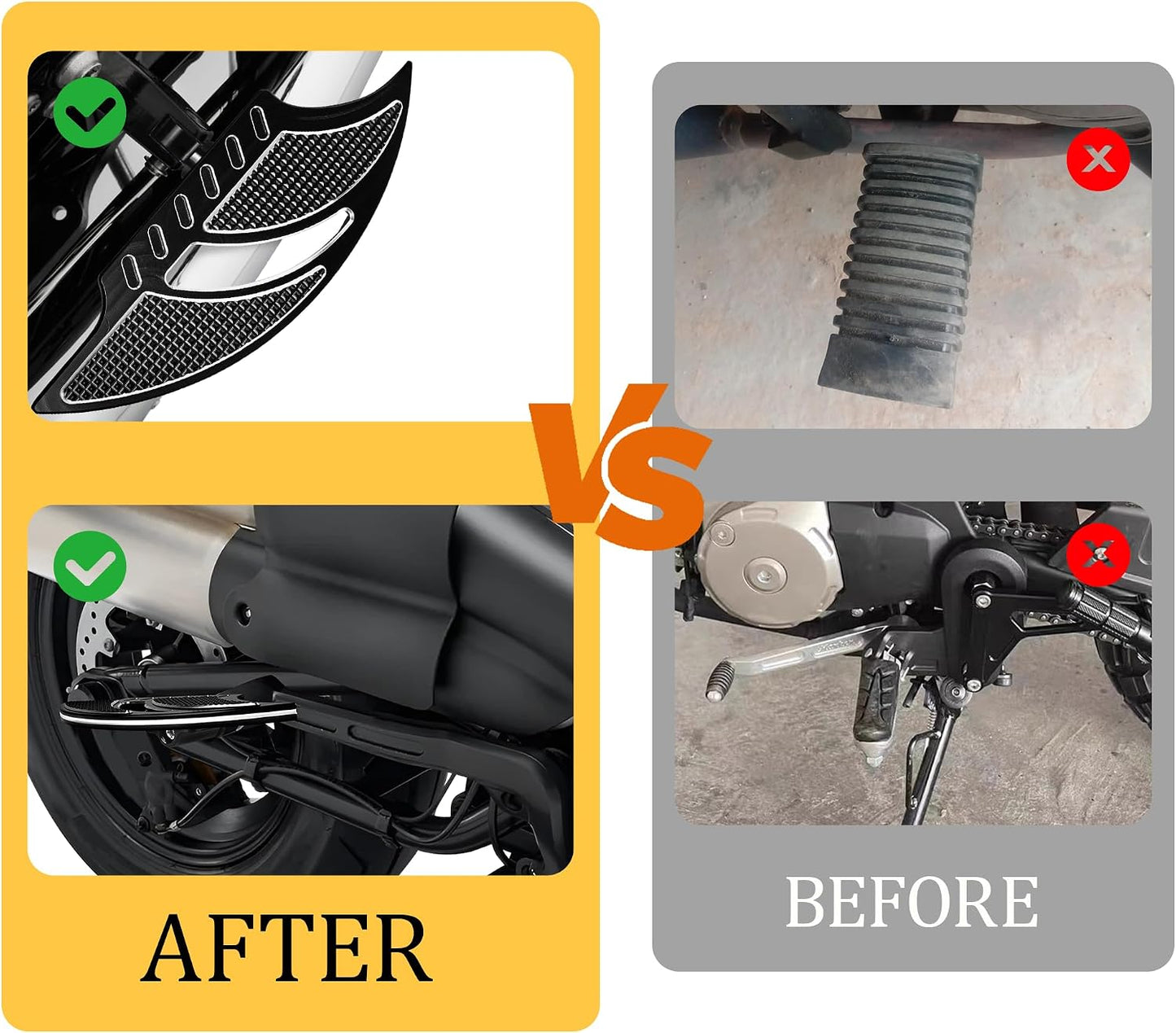 Pisos amplios para motocicleta Harley touring