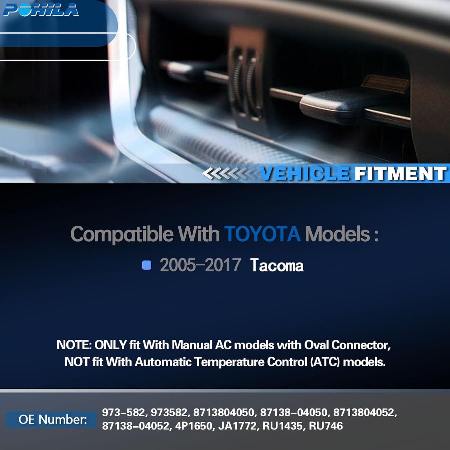 Resistencia motor CA con arnés para Toyota Tacoma