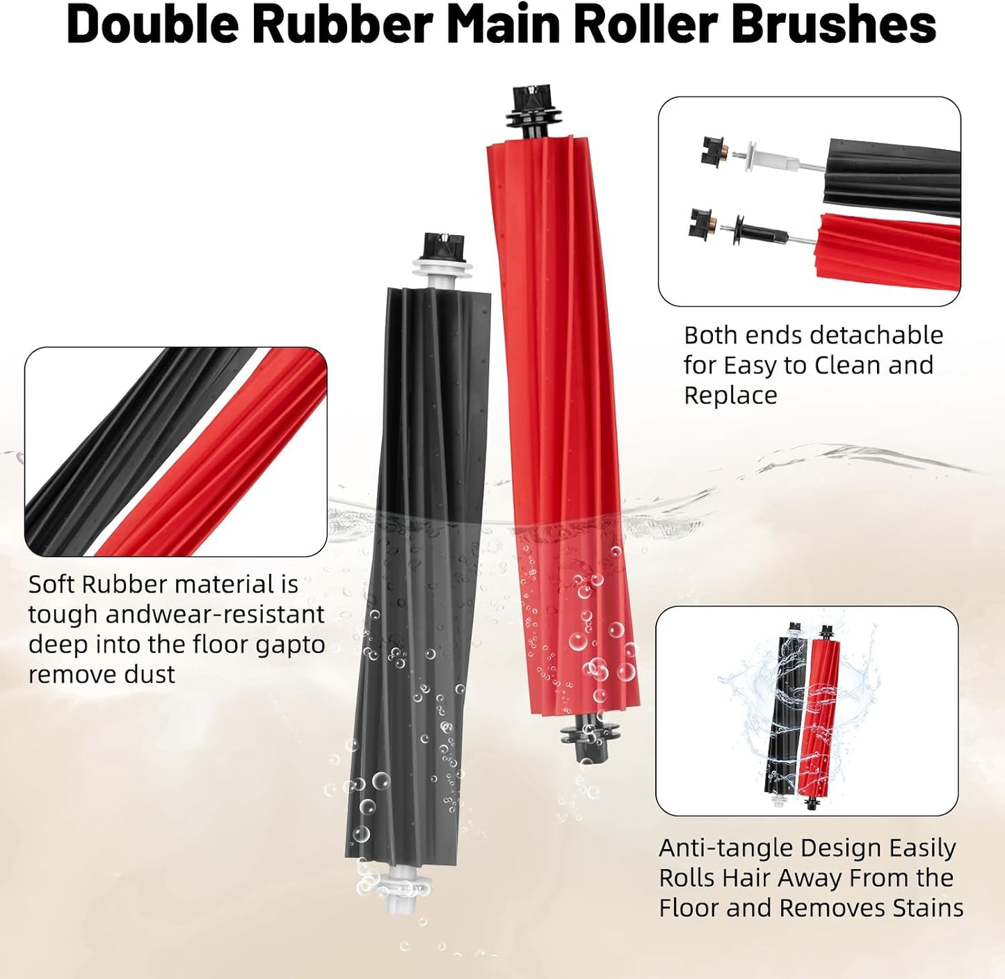 Pack 28 accesorios Roborock Q5 Pro Q8 Max con cepillos HEPA