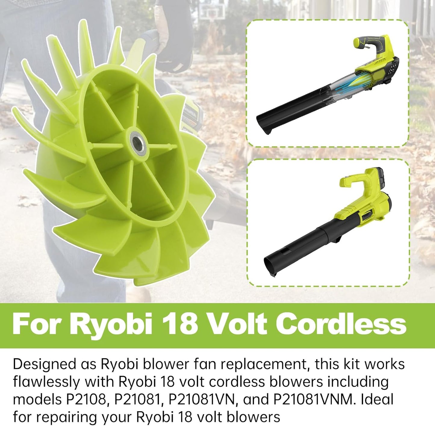 Ventilador para soplador Ryobi 18V P2108