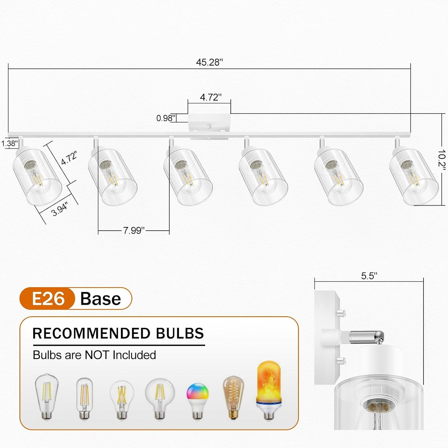 Kit 6 luces LED blanca flexible para cocina sala dormitorio