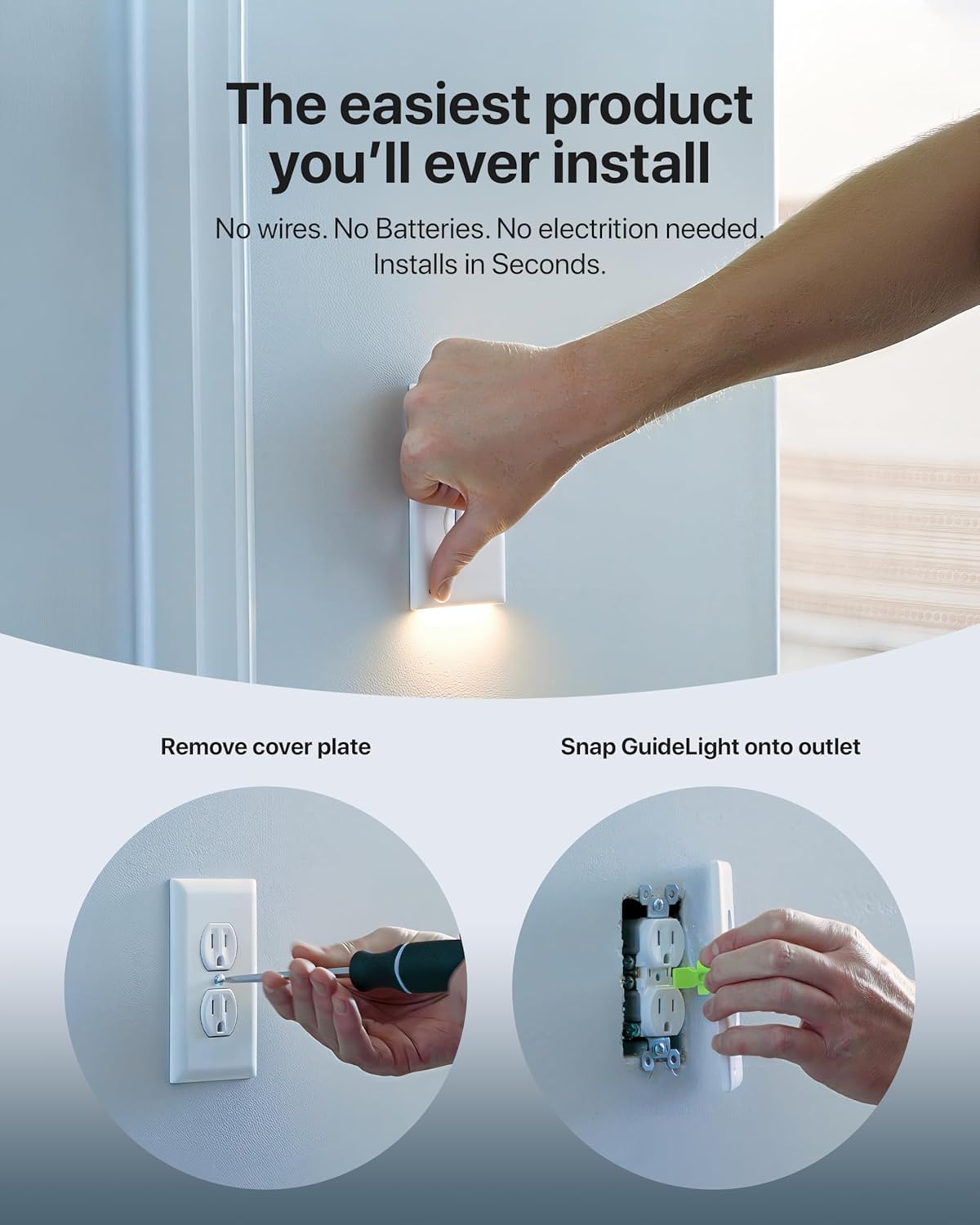 Placa cobertor de salida con luces LED