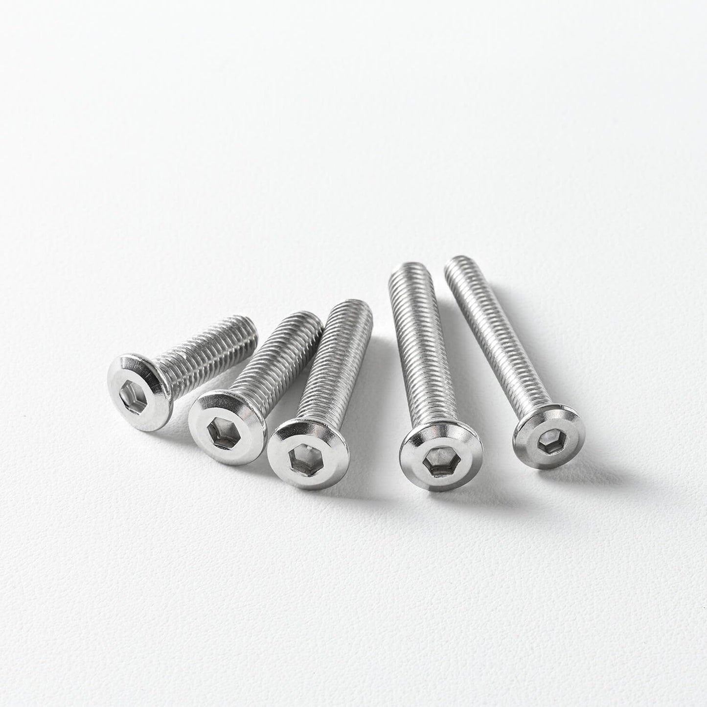 25 Pzas Tornillos Hex M5 Acero Inox 304 Rosca Total