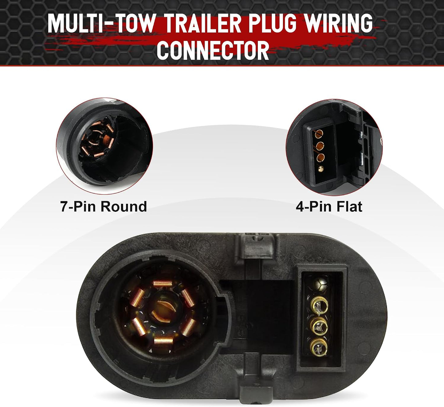 Conector enganche remolque 7 clavijas 4 pines Ford Ram Chevy