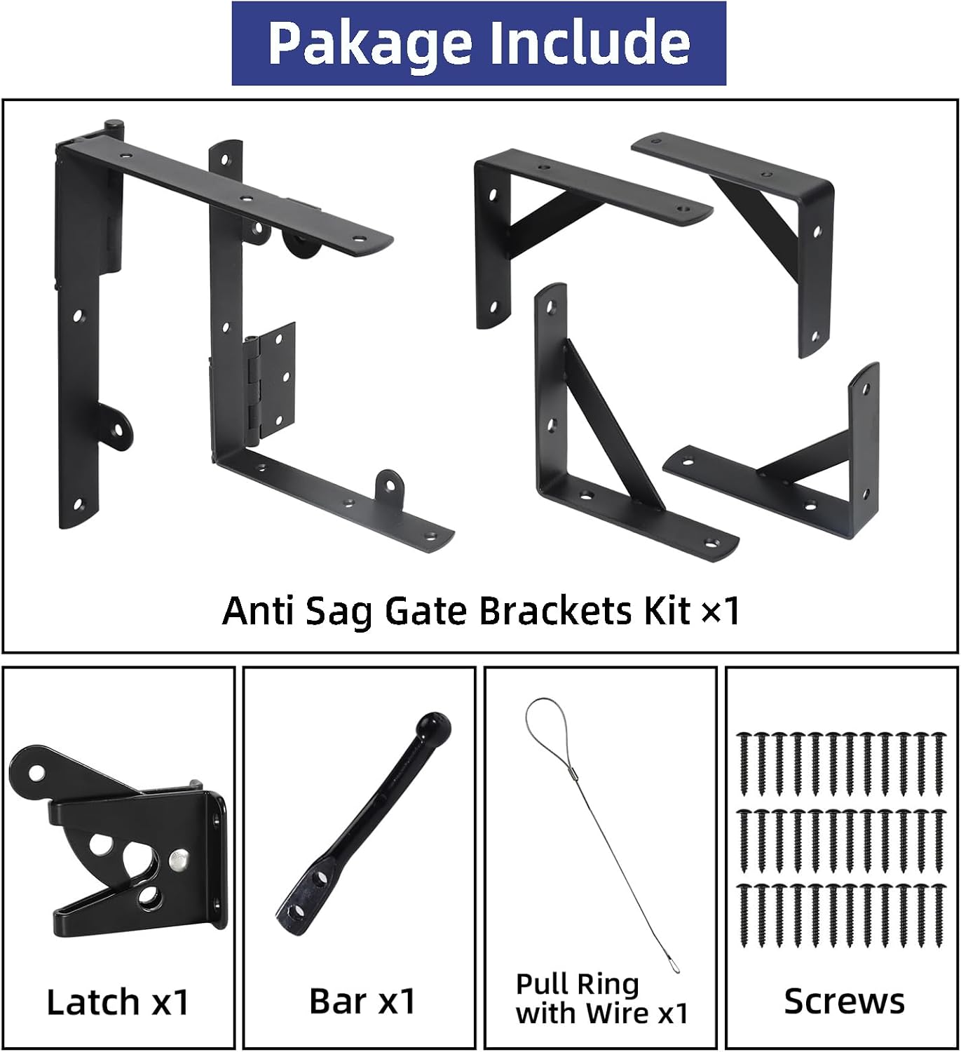 Kit accesorios puerta valla anti hundimiento resistente 150lb