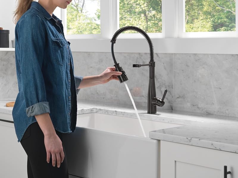 Grifo cocina profesional bronce veneciano rociador