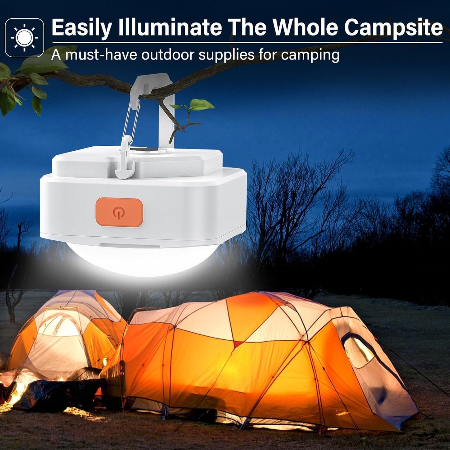 6 Pzas Luces camping recargables mini linterna led