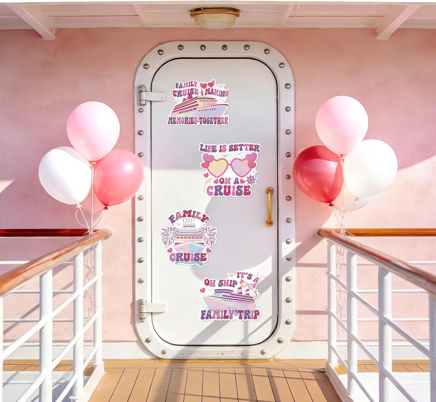 4 imanes magnéticos puerta rosa para crucero coche refrigerador