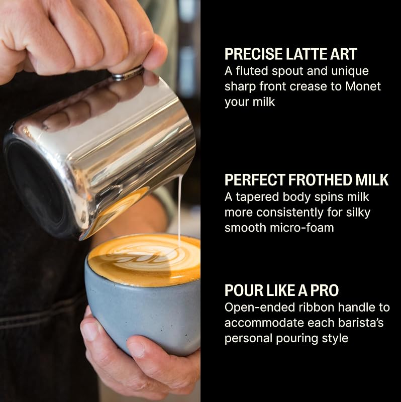 Jarra espuma leche 12oz acero inox 18/8 para cappuccino