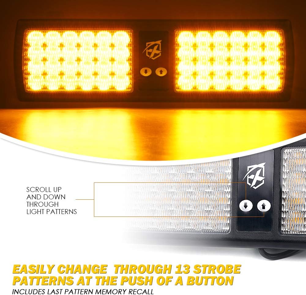 Luces estroboscópicas Amber 48 LED para vehículos de emergencia