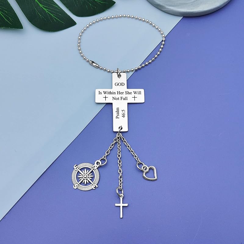 Regalos cristianos para mujer, adorno colgante auto inspirador