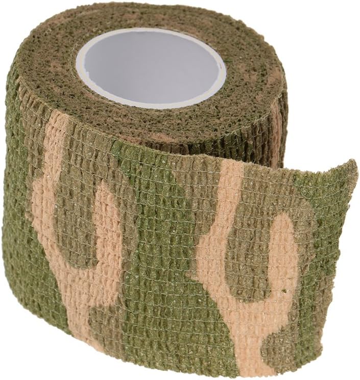 Cinta camuflaje autoadhesiva 5cm x4,5m para camping