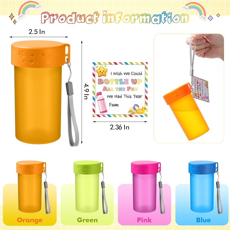 Regalos fin de año botellas agua color tarjetas
