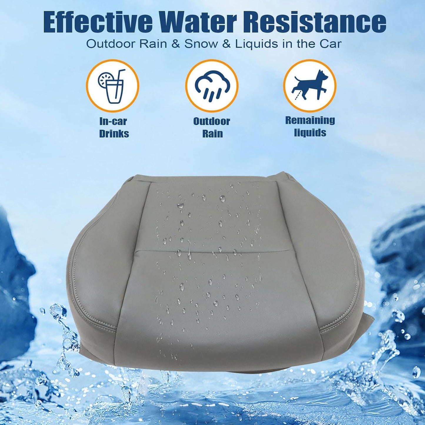 Funda asiento cuero microfibra Toyota Land Cruiser gris