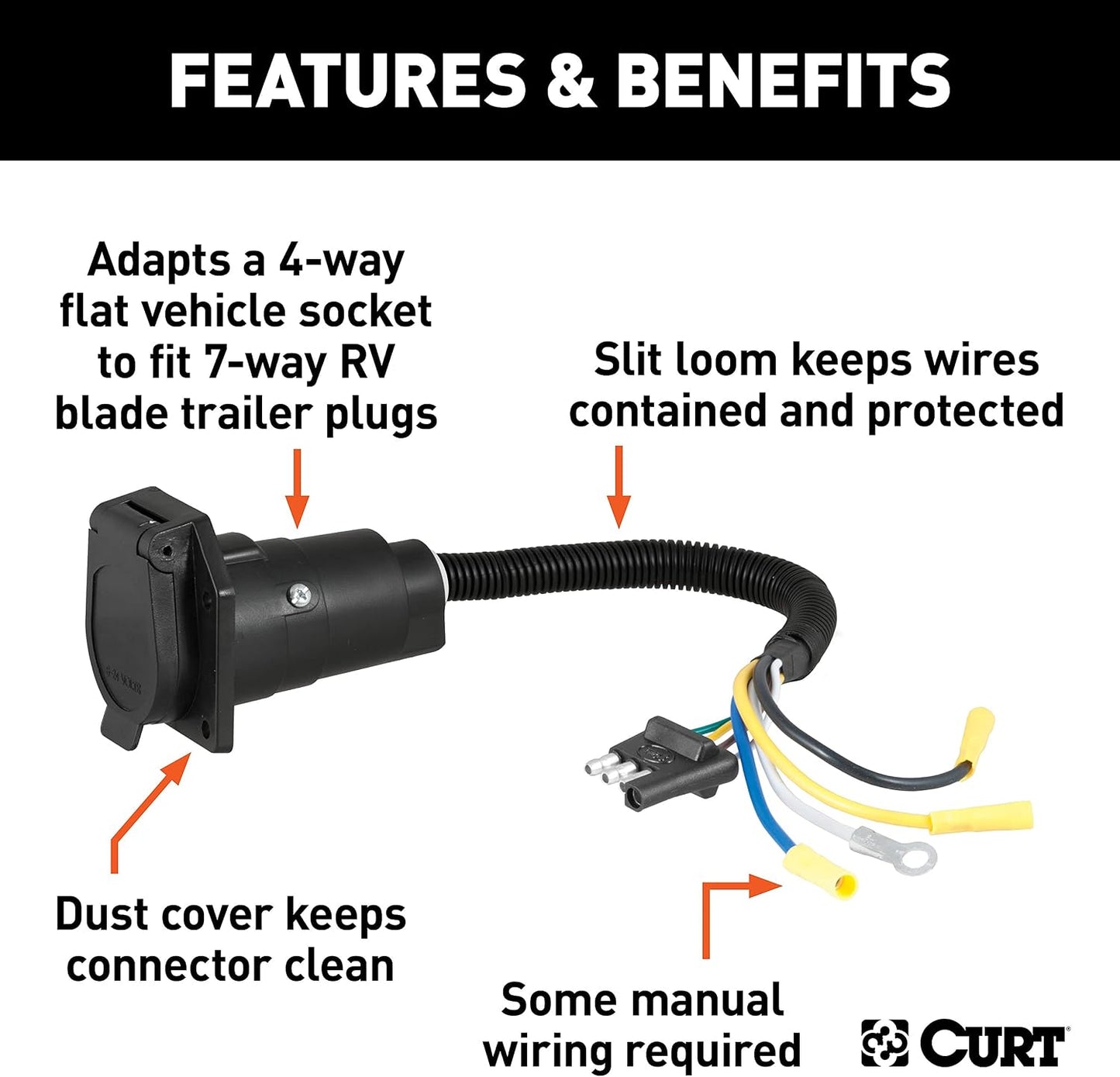 Adaptador eléctrico plano 4 vías 57184