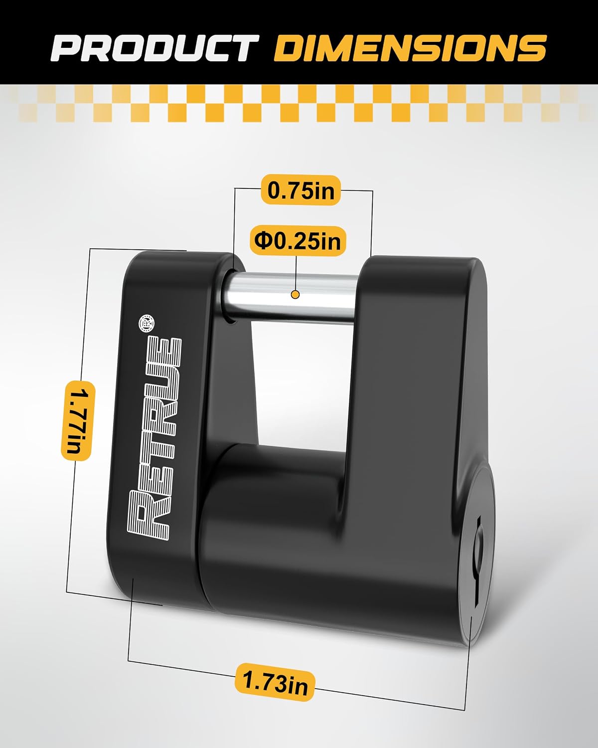Bloqueo acoplador lengüeta 1/4" para remolque