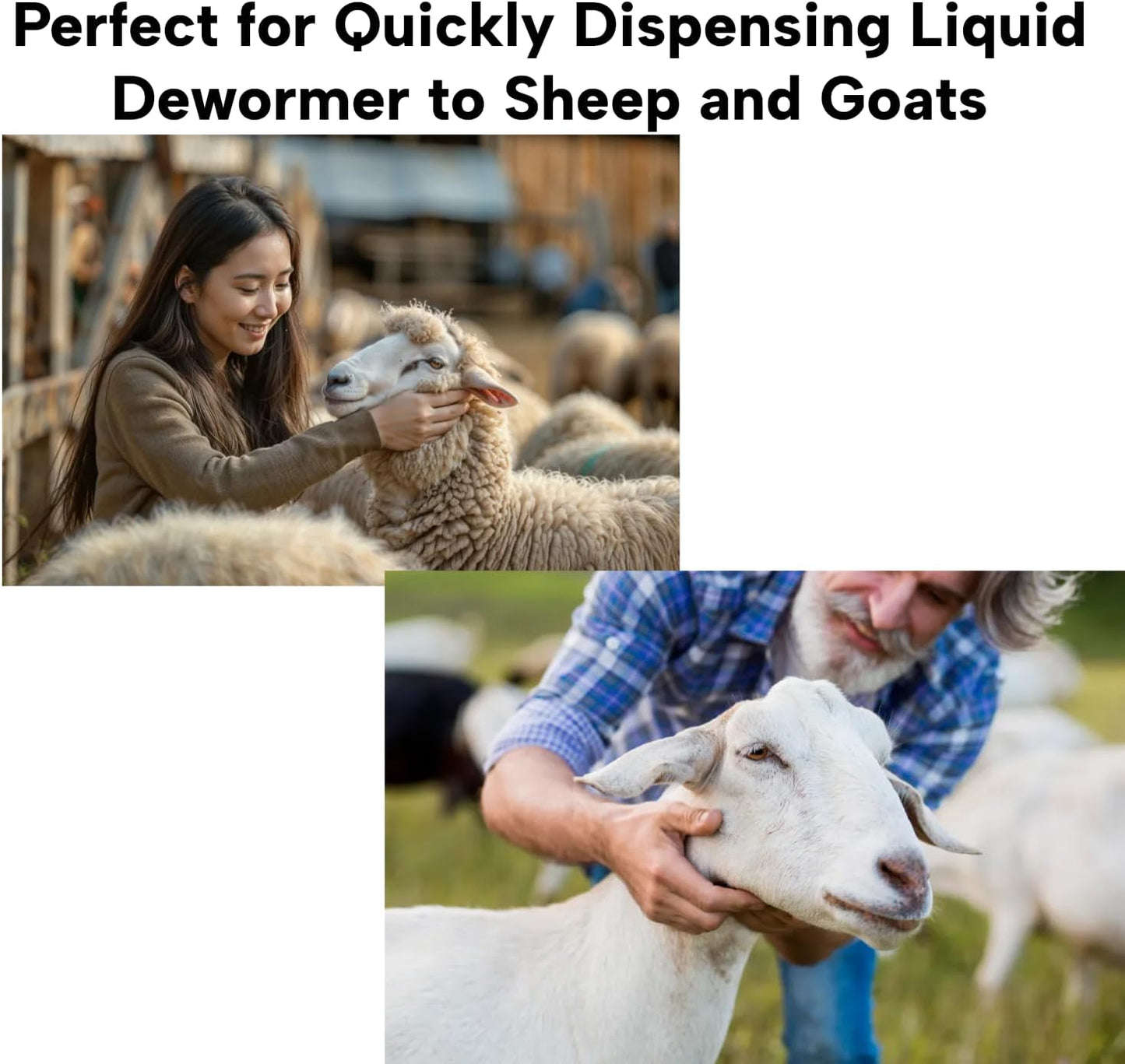 Pistola empapado desparasitador cabras ovejas 0.5oz Valbazen