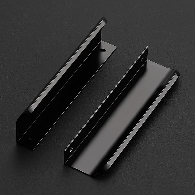 Tiradores ocultos cocina 128mm color negro mate set 30
