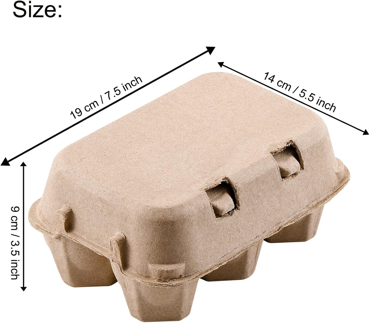 20 Cajas Cartón Huevos Jumbo Reutilizables para 6 Cajas Pollo