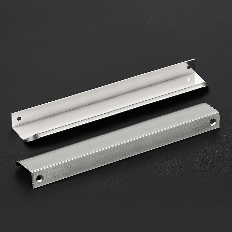 30 Tiradores gabinete plateado 7.8" 6-1/4"