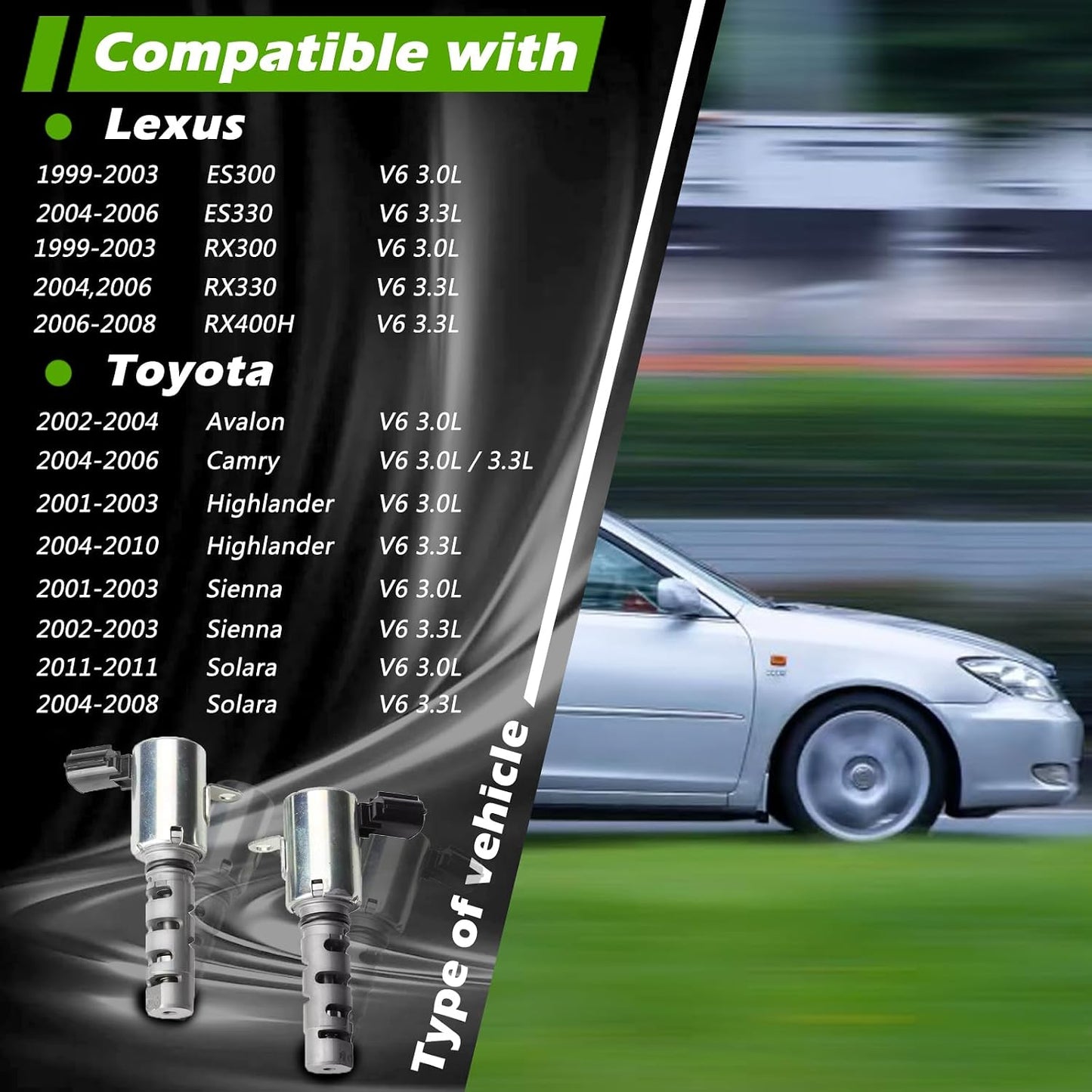 Válvula VVT Solenoide para Lexus Toyota